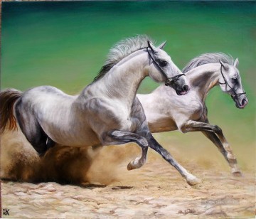 Animal Painting - am030D animal caballo de carreras
